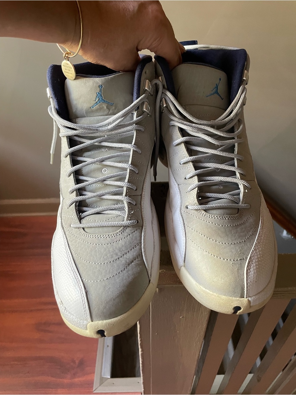 Jordan Men's Sneakers Grey University Blue 12
